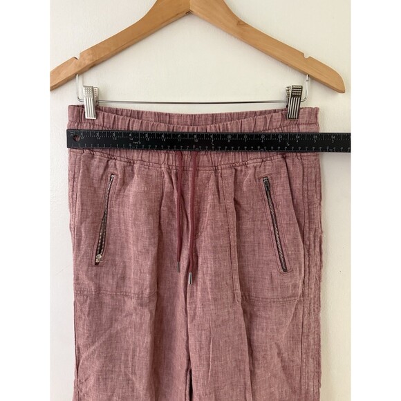 Athleta Women’s 6 Pants Cabo Linen Wide Leg Pant in Tawny Rose/Orchid Pink - Picture 7 of 9